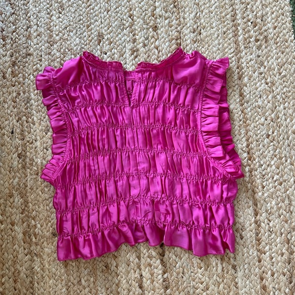 Zara Fuchsia Ruffle Tank - Picture 2 of 5